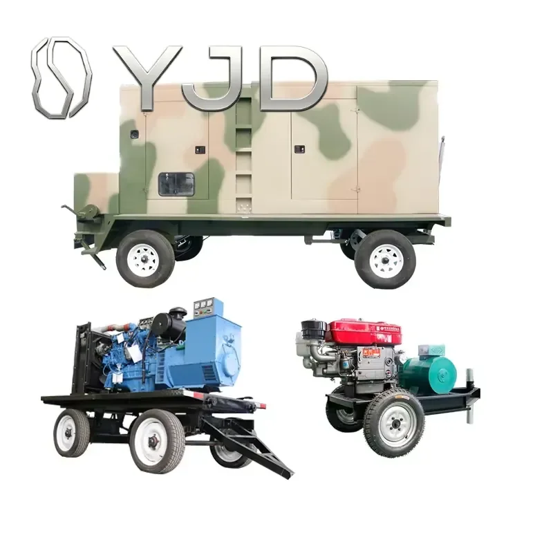 Hot Sale High Quality Engine Portable Power Generator Trailer Mounted Generator, for Construction Site,