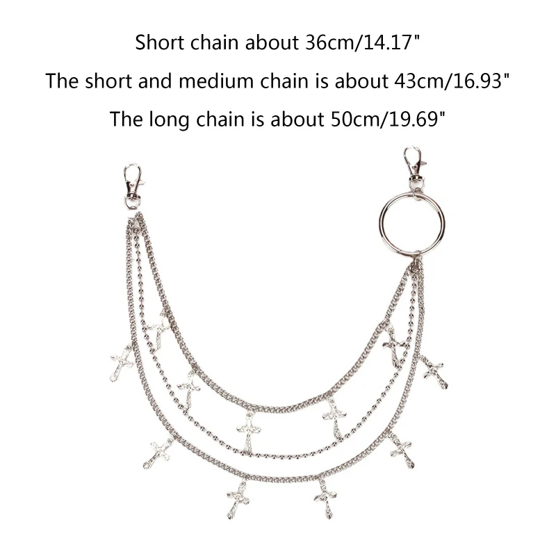 Rokken Broekenketting Meerlaagse kettingen voor kruishanger Charme tailleketting voor Te