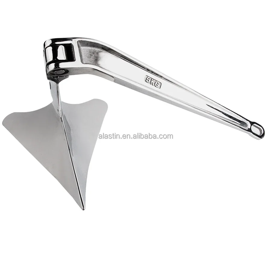 

Customized Mirror Polished Anchor Parts Accessories 40Kg 316 Stainless Steel Plough Anchor For Boat