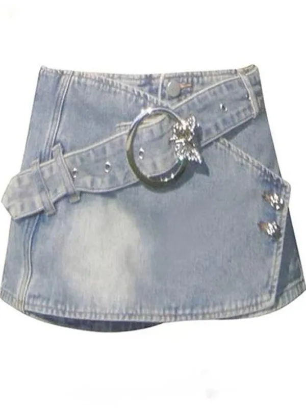 

Юбка на бедрах с высокой талией и пуговицами, нерегулярная юбка на бедрах, уличная юбка, женская высокоэластичная цветная юбка