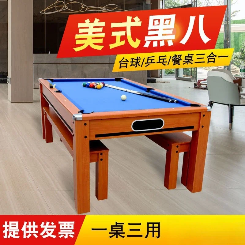 Billiards table Household standard commercial multi-functional table tennis conference table Three-in-one automatic return ball