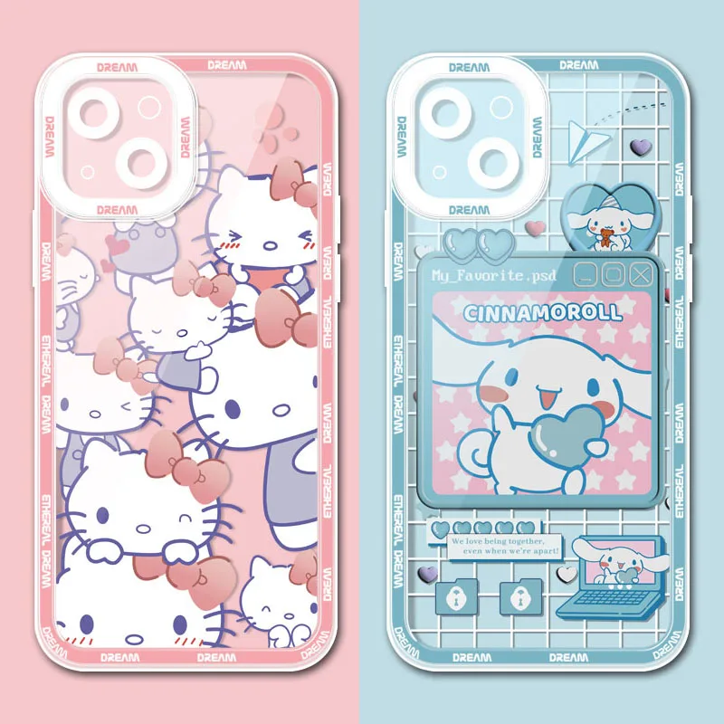 Soft Silicone Case for Huawei Honor 10 10i 20 20i 30 30S Lite 50 60 SE 70 8X 9X Pro V20 V30 V40 Sanrio Hello Kitty Melody Cover