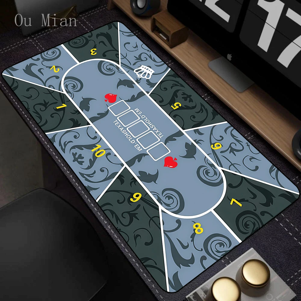

Texas Poker Mouse Mat Tablecloth Non-slip Game Layout Office Mat Tabletop Holdem Mats for Home Entertainment Board Game Mousepad