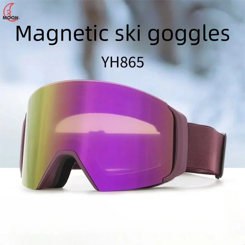 

MOON Magnetic Ski Goggles, Anti-Fog Double Layer Lens for Men & Women, Adult Snowboard & Ski Glasses for now Sports