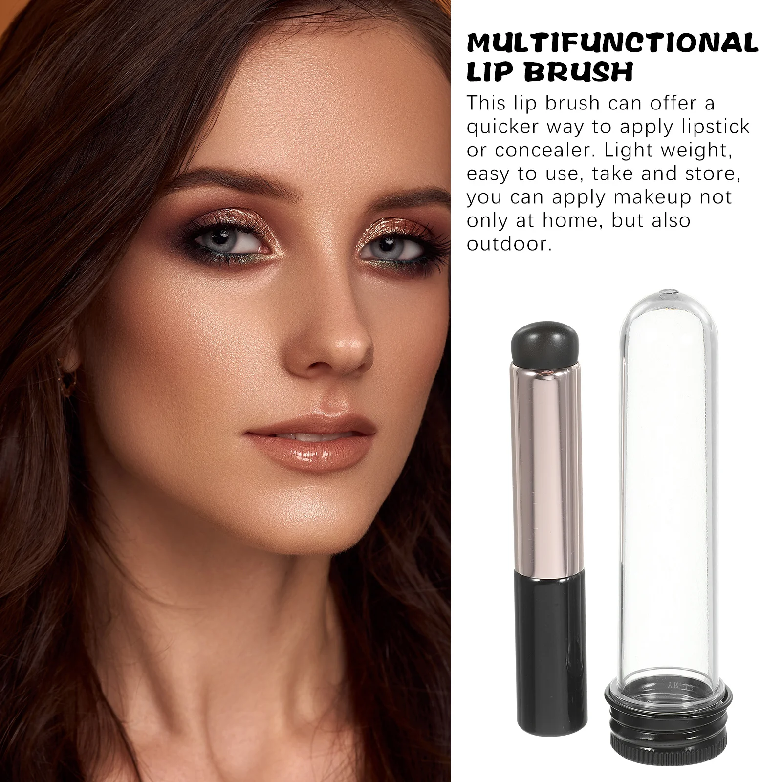 2 pçs escova labial portátil ferramenta de maquiagem aplicador de silicone corretivo batom bálsamo protetor de brilho escova labial ferramentas de maquiagem feminina