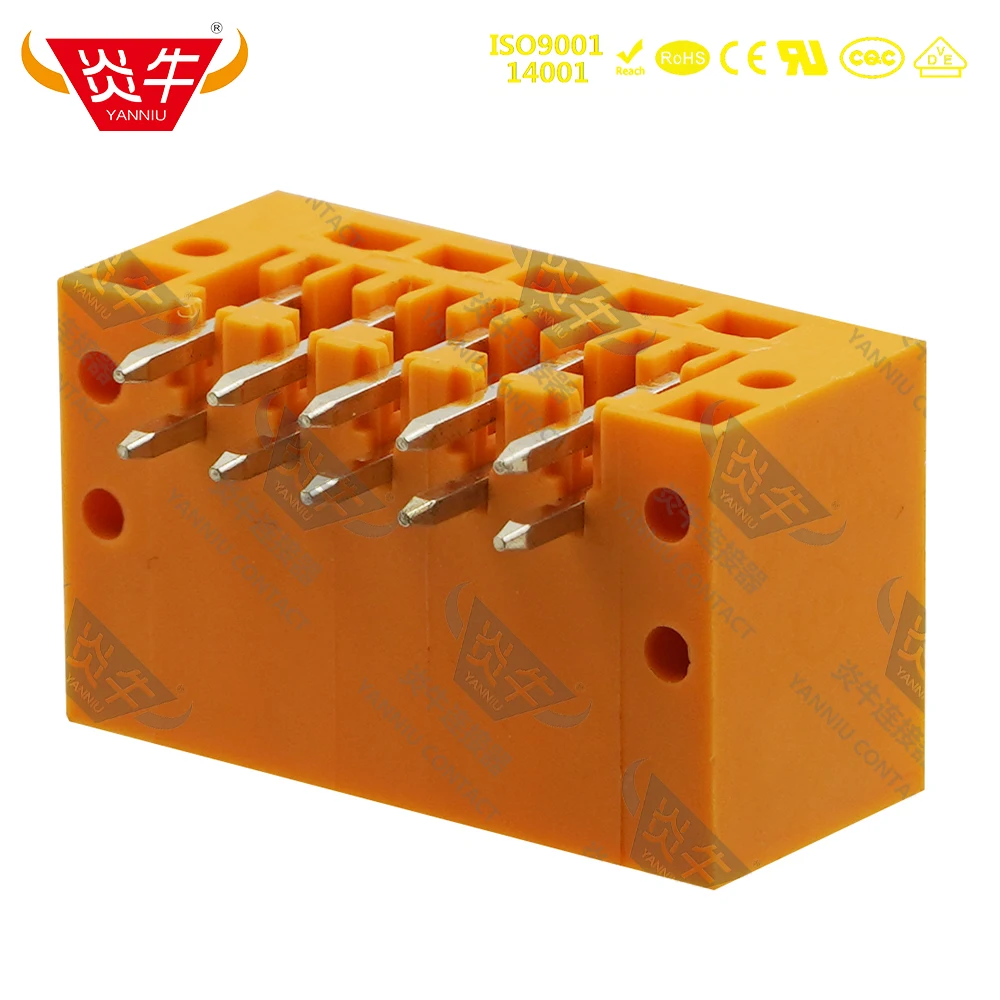 10Pcs KF2EDGERM 3.5MM DEGSON MALE WEIDMÜLLER B2CF GRID INSTRUMENTATION DOUBLE LAYER CONNECTOR PLUG-IN TERMINAL BLOCK KEFA YANNIU