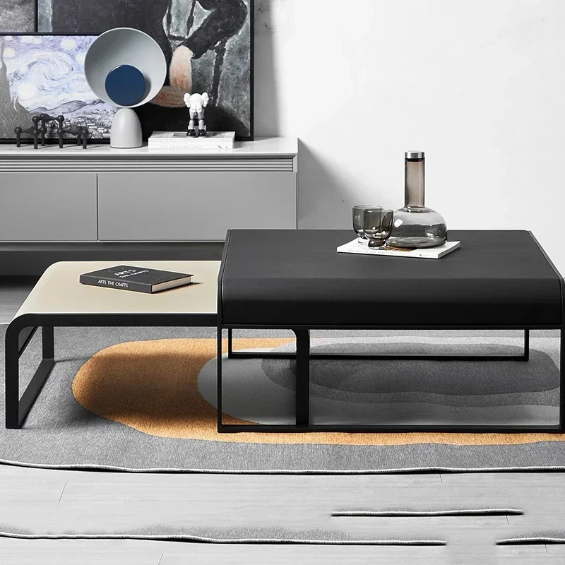 Black Metal Bedroom Modern Luxury Nordic Coffee Table Balcony Minimalist Mesa Auxiliar Home Furniture