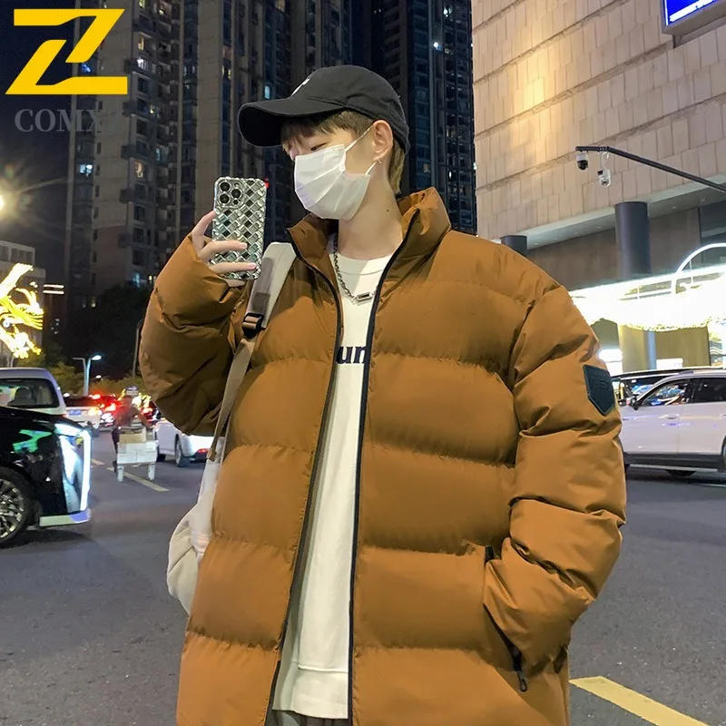 COMXZ Мужское пальто-паркер, модное модное высококачественное повседневное пальто с воротником-стойкой для катания на лыжах, дорожная зимняя куртка 2025, теплое пальто с подкладкой для кемпинга