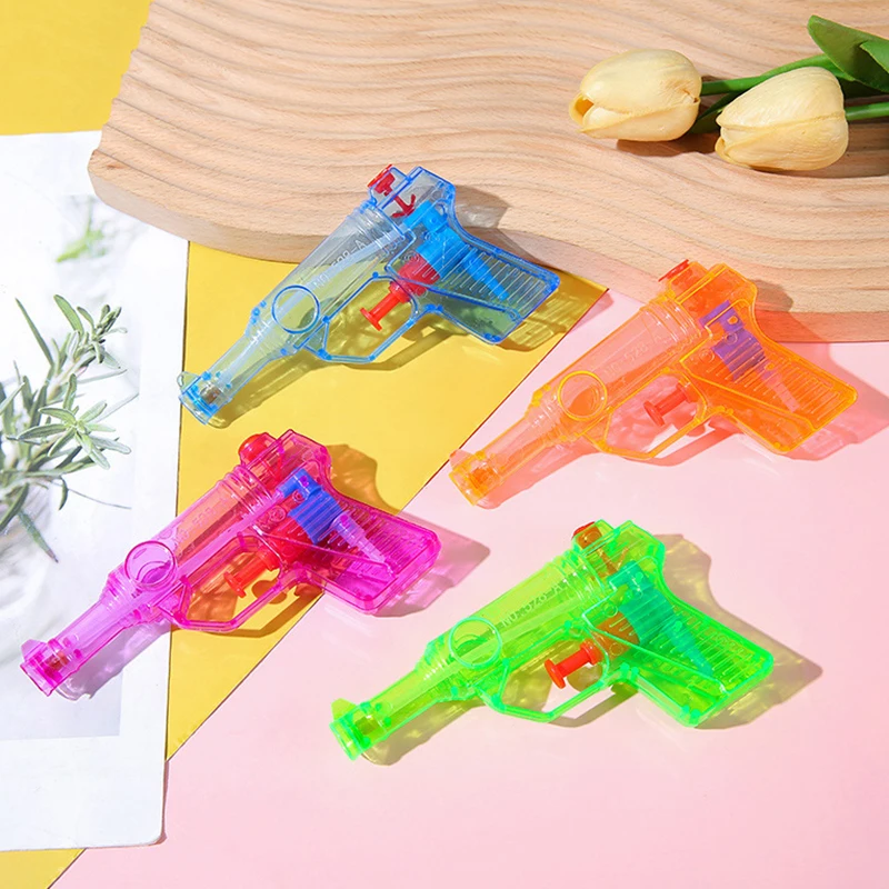 Water Gun Squirt Toys Mini Candy Color Portable Kids Transparent Small Water Rifle Summer Children\'s Gifts Toys Easy Operation