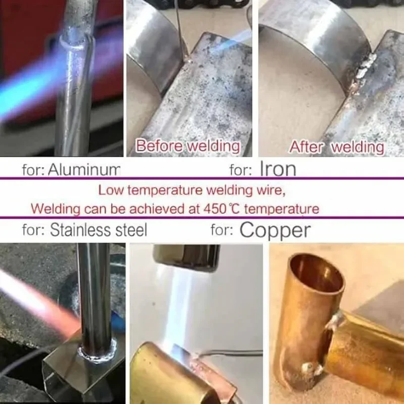 Universal Easy Melt Welding Rods Steel Aluminum Copper Iron Metal Weld Cored Welding Wire No Need Solder Powder Weld for Torch