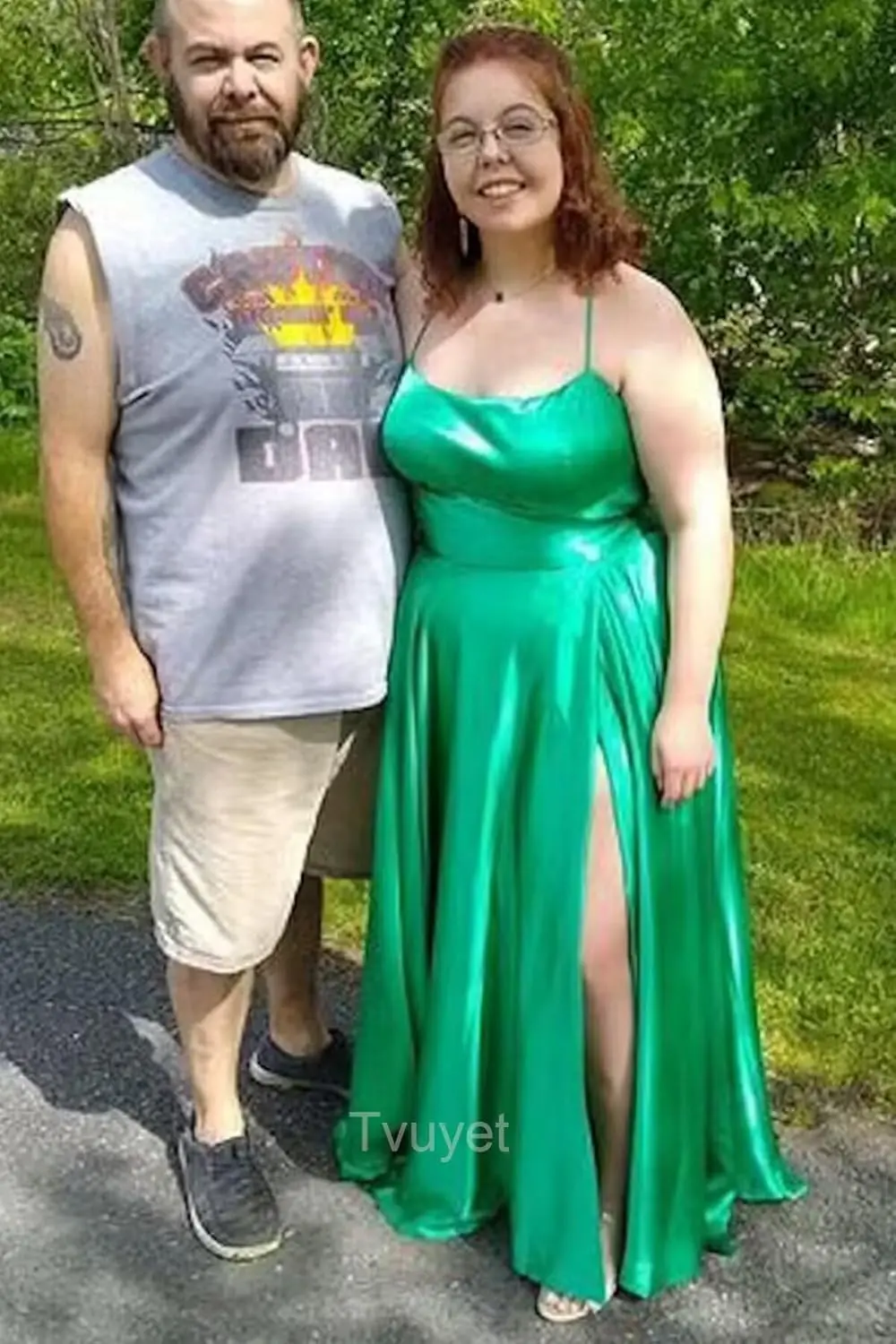 ثوب حفلة من الساتان طويل مع جيوب وأشرطة كتف رفيعة فستان رسمي للحفلات على شكل حرف a مع خياطة جانبية فستان سهرة