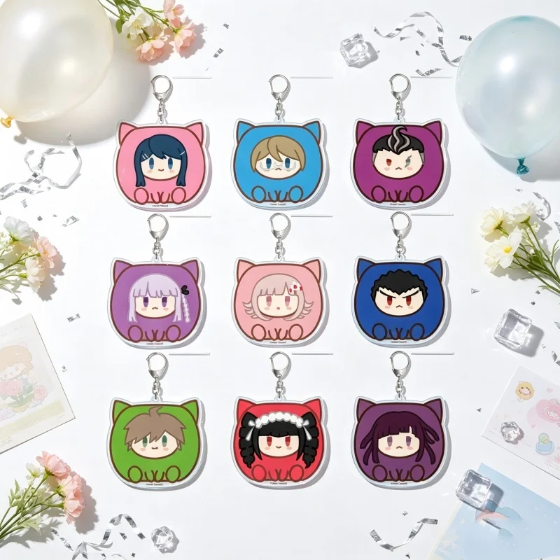 Anime Danganronpa: Trigger Happy Havoc6CM Acrylic Keychain Bag Pendant Makoto Naegi,Kyoko Kirigiri,Byakuya Togami BagDecorations