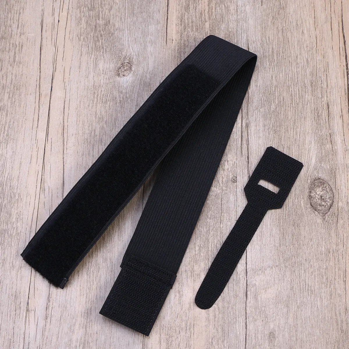 

Catheter Leg Strap Elastic Adjustable Hook Loop Closure Universal Catheter Securement Loop Black Comfortable Secure Fit Quick