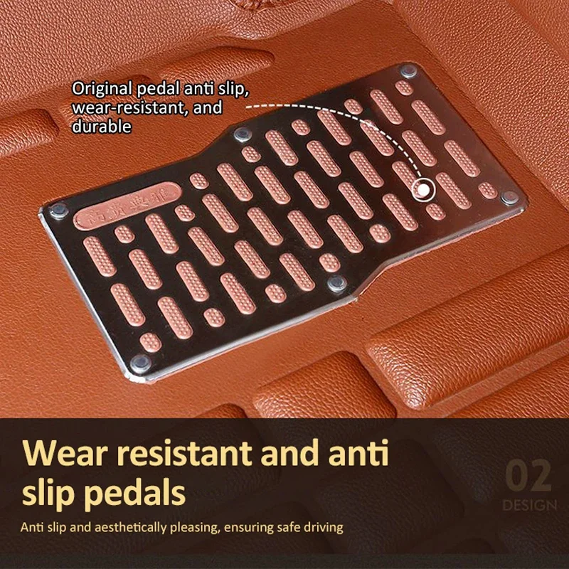 for MG HS MGHS 2019~2024 AS23 EHS PHEV Hybrid LHD Car Leather Waterproof Foot Inner Liner Carpet Mats Custom Rug Car Accessories