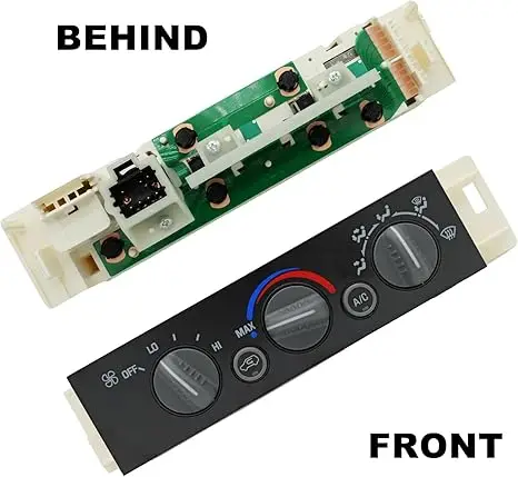 

AC Heater Climate Control Switch Panel Without Rear Window Defogger for 1996-1999 Chevy GMC C1500-C3500 K1500-K3500 9378815