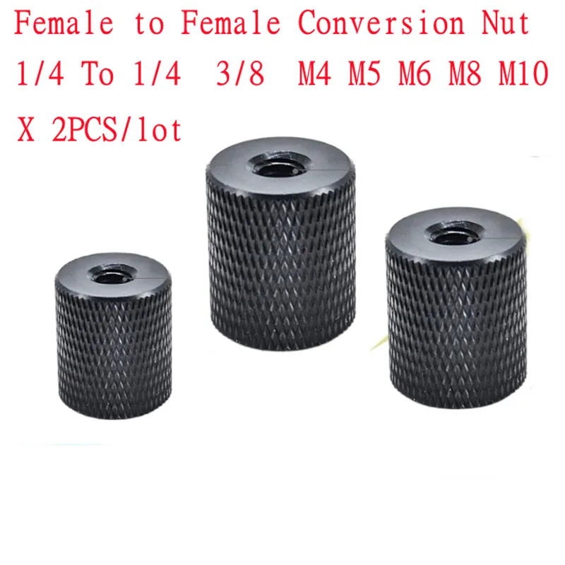 2pcs  1/4-20UNC 3/8-16 M4 M5 M6 M8 M10 Conversion Nut Projector Bracket Adapter Ballhead Camera Tripod Photography screw