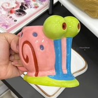 260ml Snail/Pineapple House Ceramic Handle Coffee Cup Ceramic Milk Tea Cup Cartoon Cute Children's Beverage Boy and Girl Gift