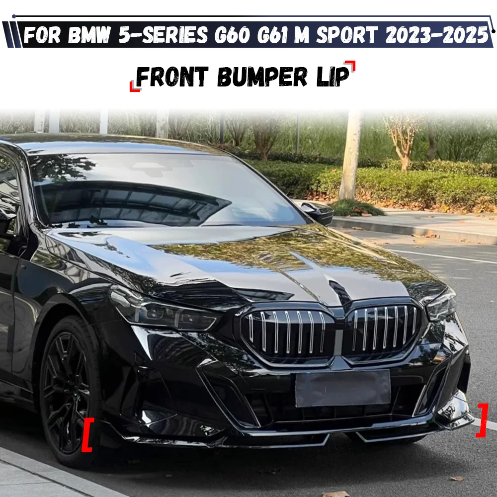 

Для BMW 5 серии G60 G61 520d 530e 550e i5 M60 M Sport 2023-2025 передний бампер спойлер сплиттер диффузор Bodykit