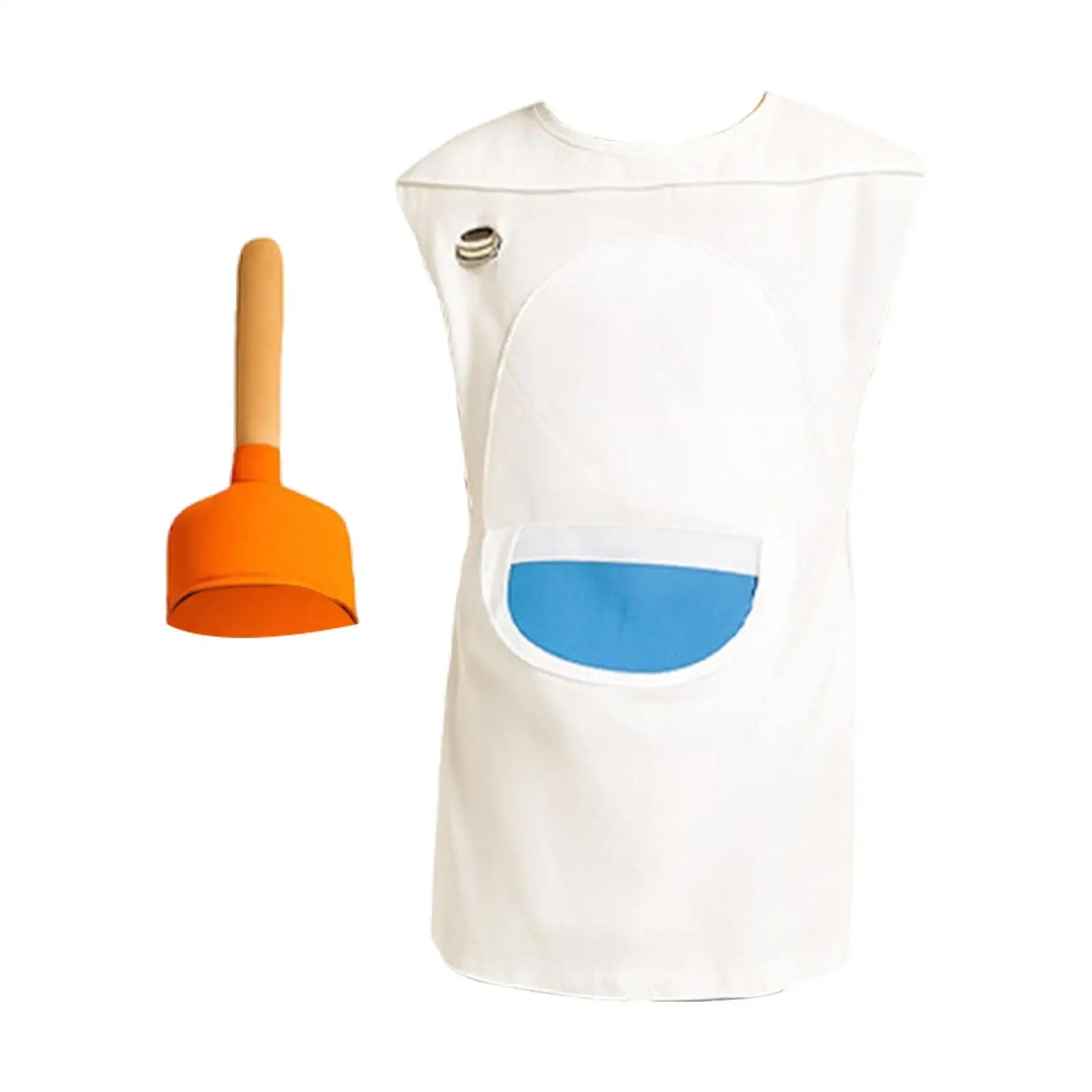 Kostium toalety na Halloween z kapeluszem, wygodny, zabawny strój do przebierania na festiwal, występ sceniczny, karnawał, imprezę, maskaradę.