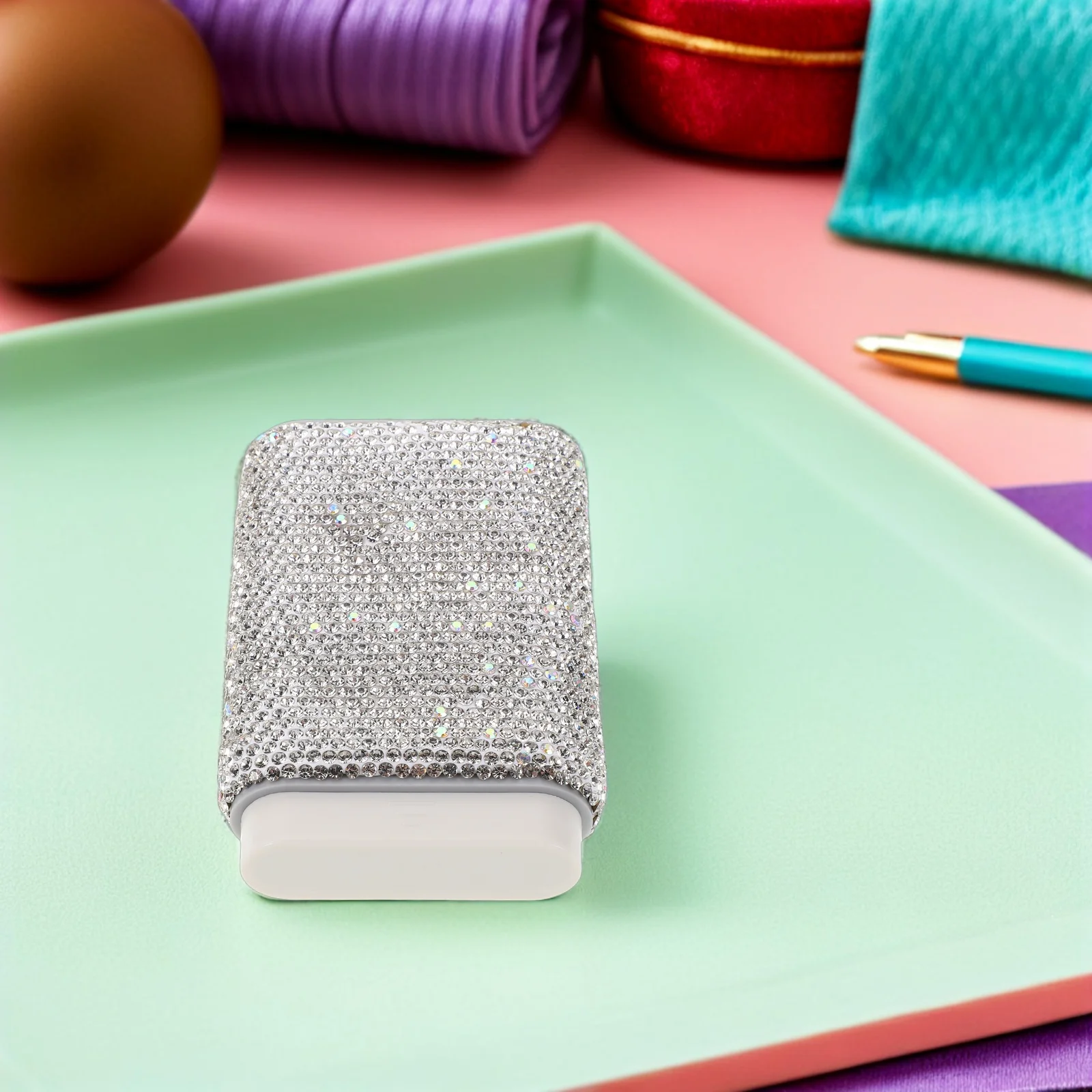 

Яркий чехол для таблеток со стразами, 6 сеток, вечерний органайзер для утреннего полуна, портативный небольшой контейнер для лекарств, удобные для путешествий таблетки