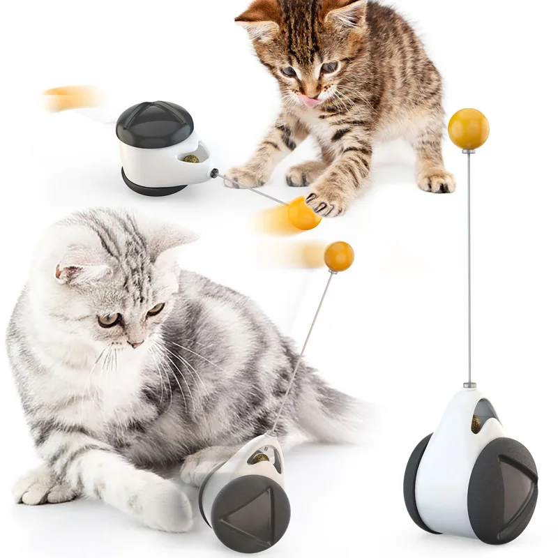 Tumbler Swing Toys for Cats Kitten Interactive Balance Car Cat Chasing Toy  Catnip Funny Pet Products for Dropshipping