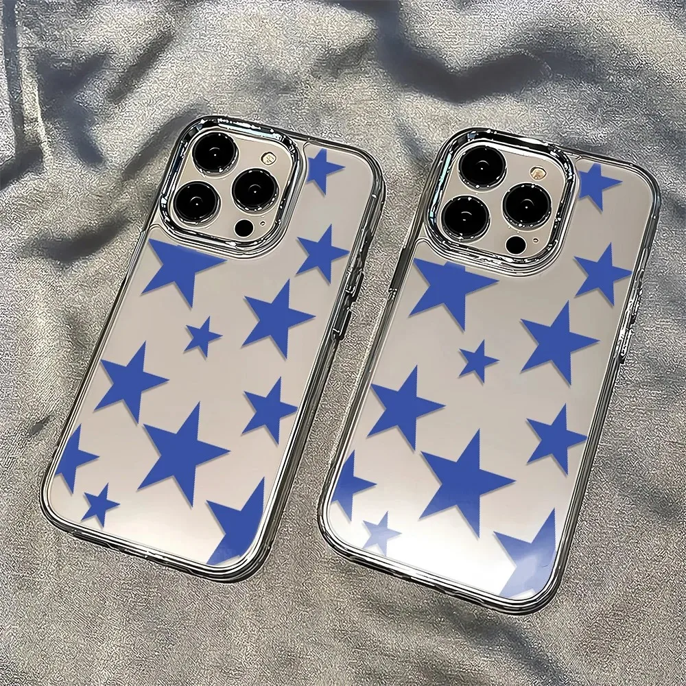 Advanced Blue Star Phone Case For iPhone 16E 16 15 14 13 12 11 Pro Max 7 8 Plus XS XR SE 2020 2022 Phone Cover