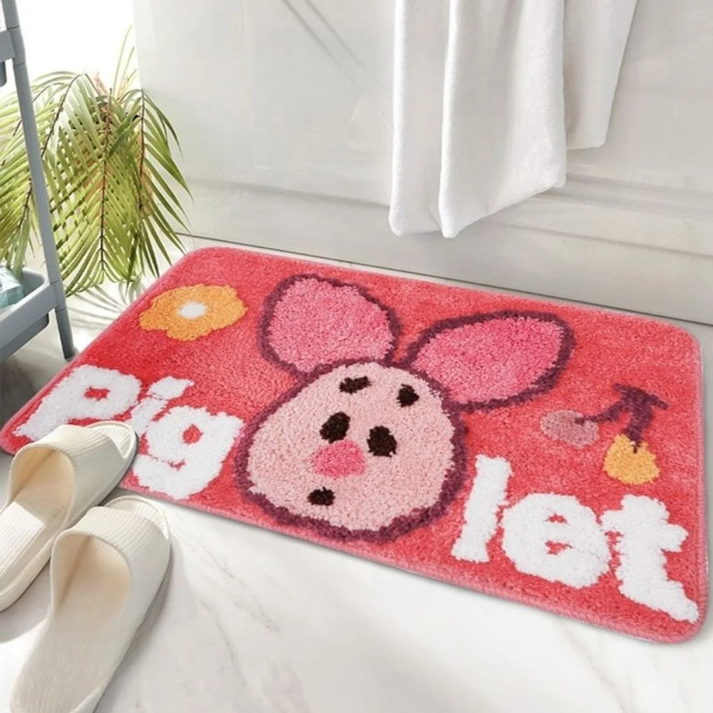 Mickey Pooh Donald Cartoon Floor Mats Cute Anime Bath Mat Kawaii Fluffy Rugs Antislip Bedroom Carpet Kids Room Decor Girls Gifts