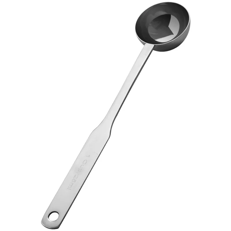Cucchiaio dosatore per caffè in acciaio inossidabile con manico lungo, perfetto per misurare la farina di zucchero e caffè e dimensioni più da 8 ml