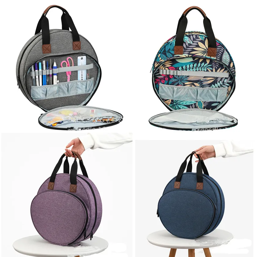 

Yarn Storage Case Crochet Hooks Knitting Round handbag Sewing Tools Accessories Knitting Needles Organizer