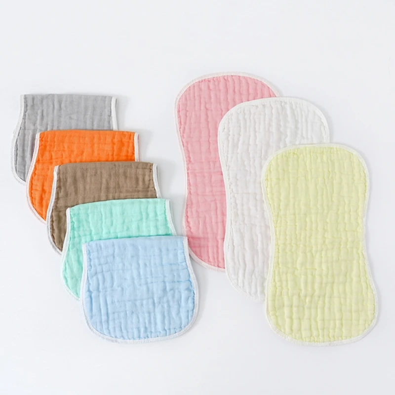 

Solid Colour Organic Cotton Gauze Baby Burp Cloths 6 Layers Muslin Newborn Feeding Bibs Boys Girls Saliva Towel Handkerchief