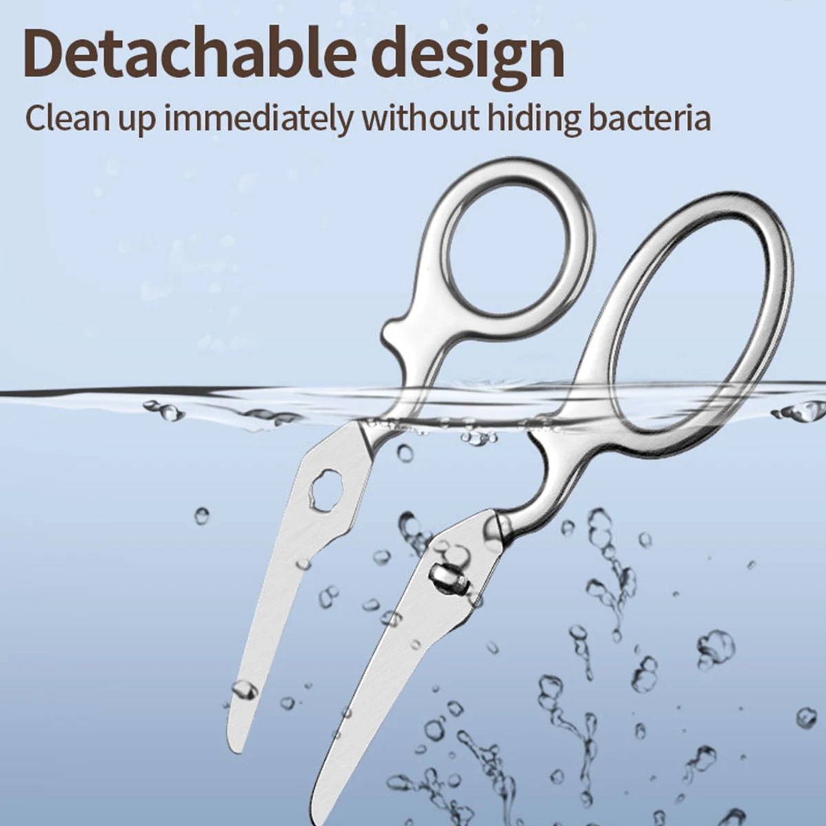 Professional Baby Food Scissors, Removable Stainless Steel Blades, Dishwasher Safe Kitchen Shears for Infant Meals, Home Use