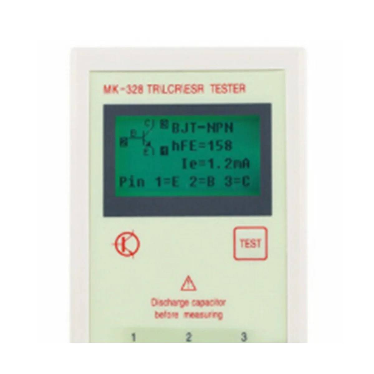 MK-328 Capacitor Resistor Transistor Triode Tester Inductance Capacitance Resistance Meter ESR LCR NPN PNP MOS