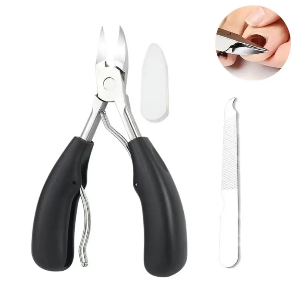 New Curved Nail Clippers Foot Care Black Paronychia Remover Stainless Steel Manicure Tools Ingrown Toenail Correction Nippers