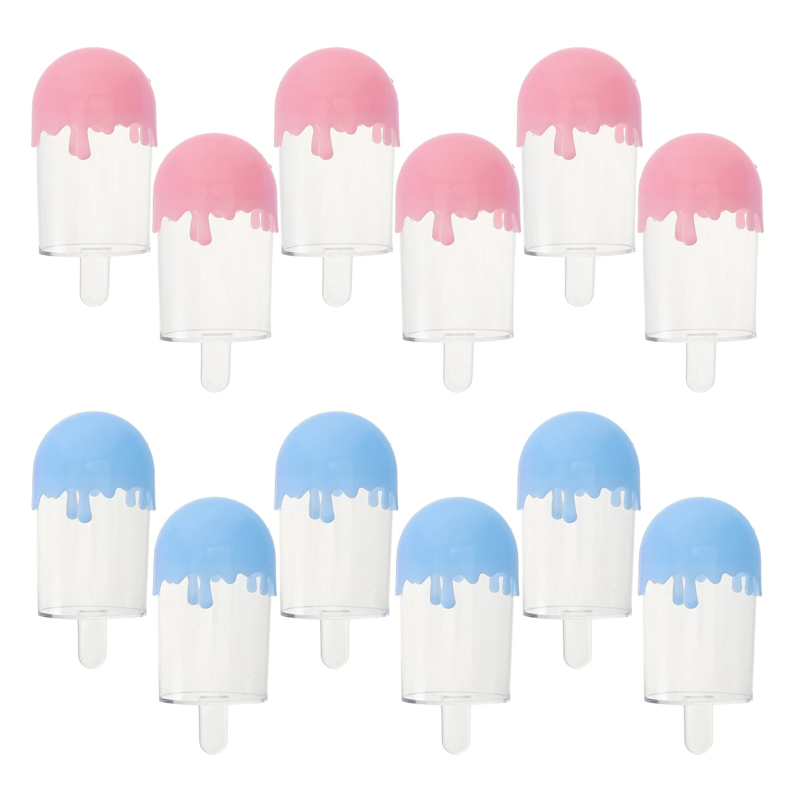 

24Pcs Plastic Treat Box Refillable Candy Storage Container Ice Cream Shape Party Favor Shower Wedding Birthday