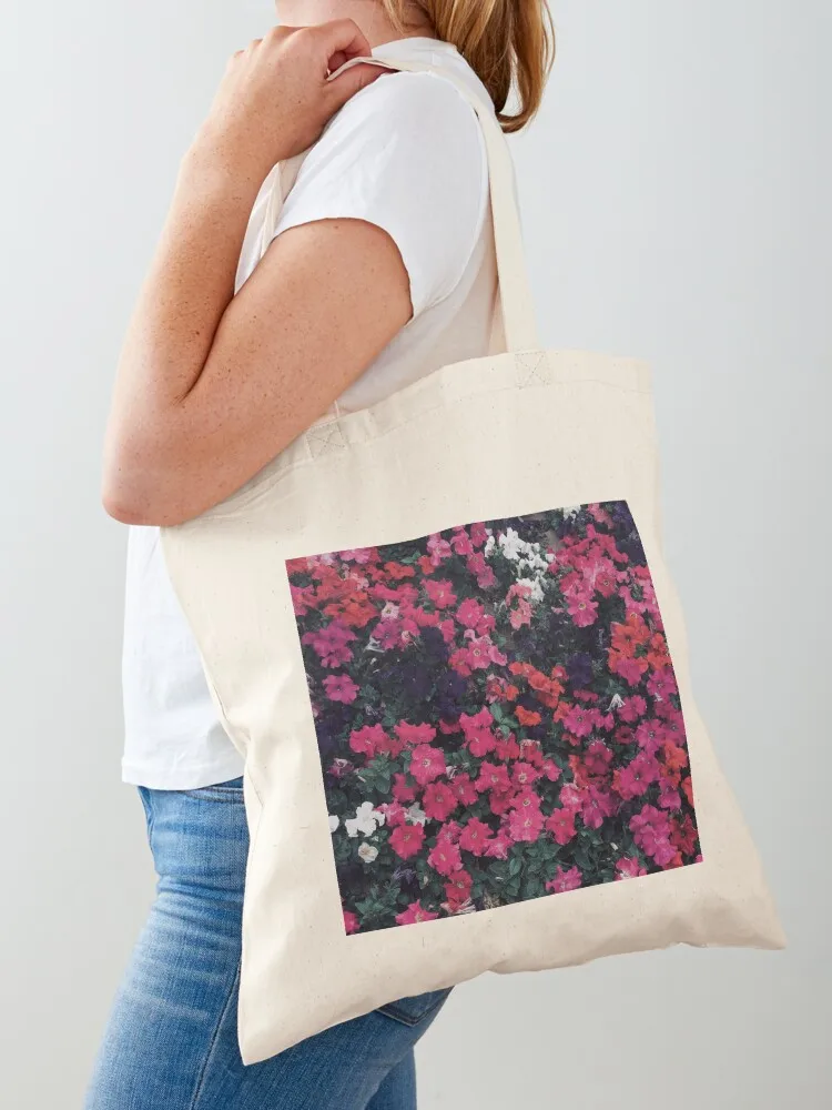 

Fluorescent Flowers Tote Bag Canvas shoulder bag cloth bag woman Shopper Women's tote