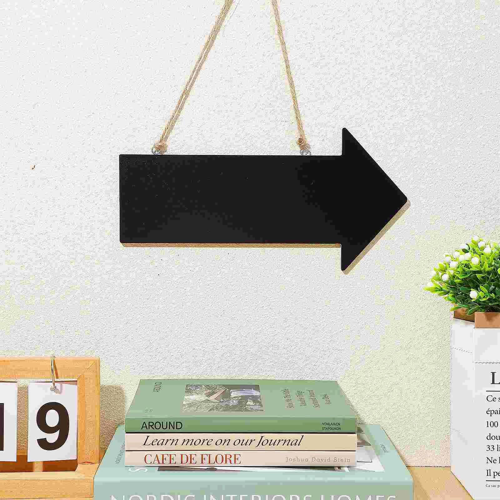 3 Pcs Message Board Office Wedding Ceremony Decorations Posters Pub Nativity Bamboo Wooden Tags Arrow Plate Hanging Signs