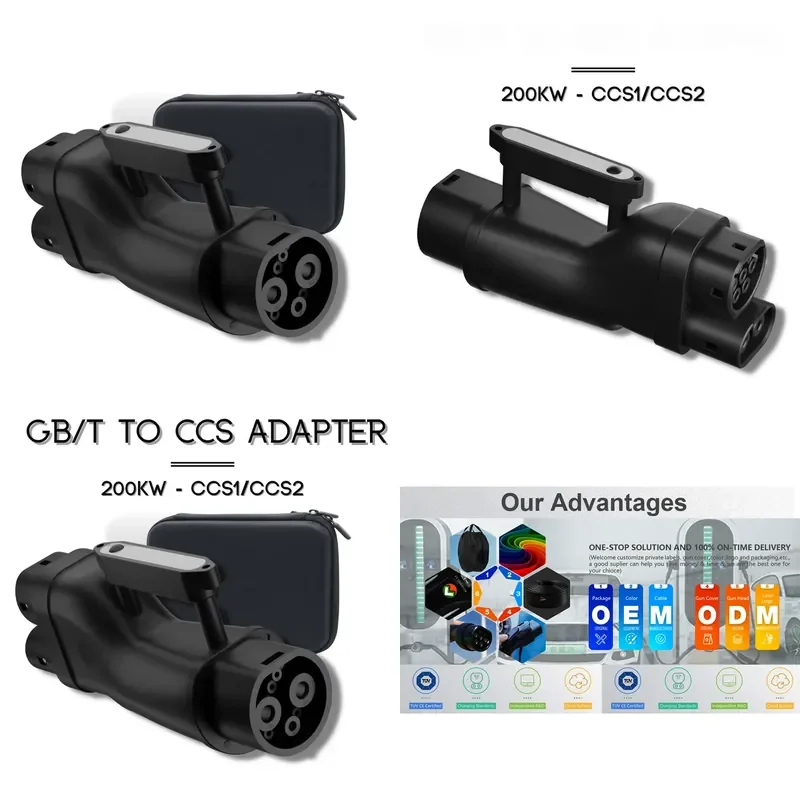 New Condition NEV Parts DC 1000V 200A GBT CCS2 Electric Vehicle Adapter for EV Charger Socket High Voltage DC Charging