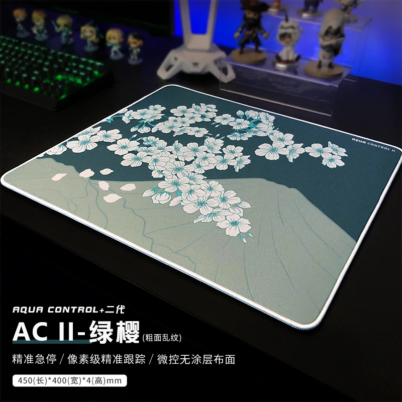 X-Raypad Aqua Control 2 Sakura Mousepad 400x400x4mm Cherry Blossom Durable Stitched Keyboard