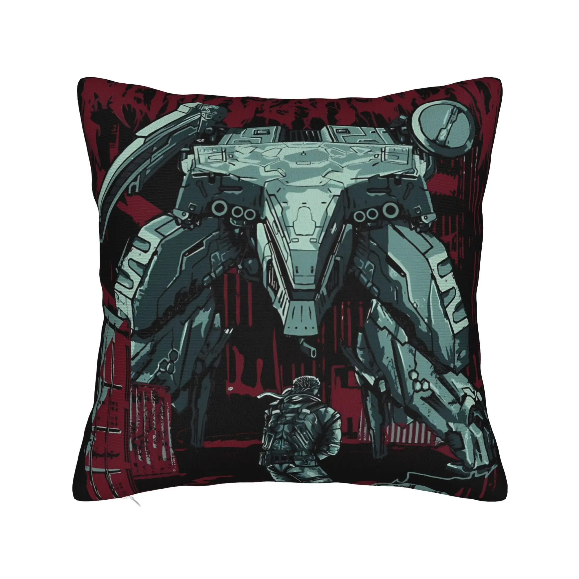 Metal Gear Solid Game Pillow Cover  Soft Cushion Cover Retro Trendy Pillow Case For Chair Sofa Home Decor