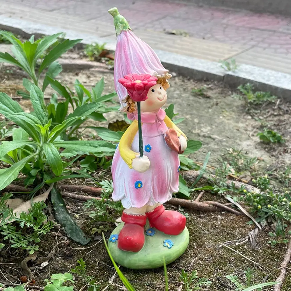 

2pcs Micro Landscape Resin Garden Couple Sculpture Cute Cartoon Boy and Girl Statue Waterproof Miniatures Figurine Flowerpot