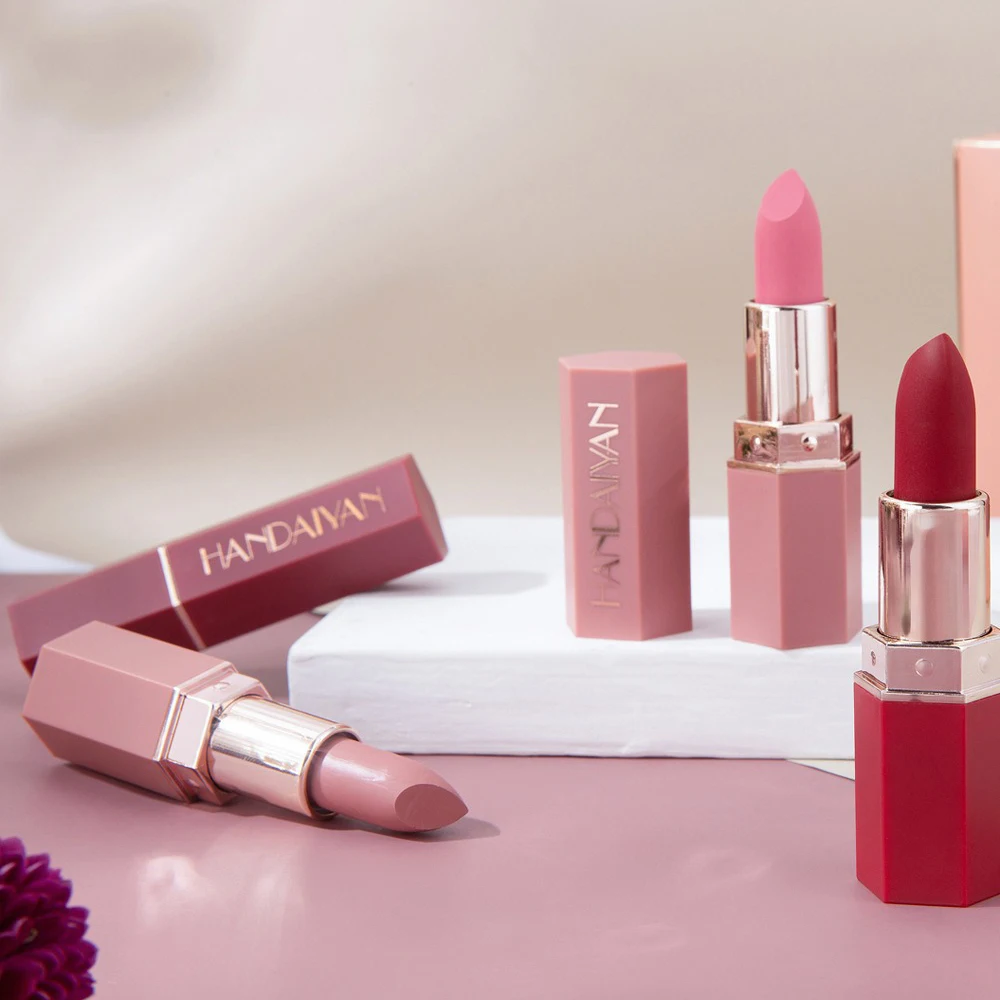 1 st 6 Kleuren Sexy Matte Lippenstift Waterdicht Langdurige non-stick Cup Lip Stick Liner Potlood Vrouw Make-Up lippen Cosmetica