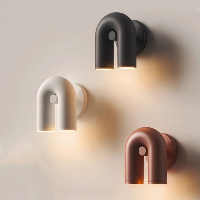 Danish Designer Wall Lamp Minimalist Nordic-Style U-Shaped Light for Living Room Sofa Backdrops Stairwells and Hallways