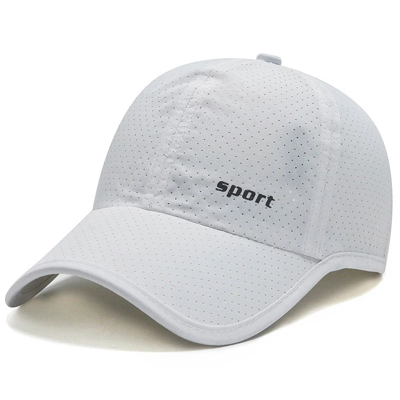 New Men Women Summer Baseball Cap Quick Drying Hats Unisex Breathable Sport Pure Color Snapback Hat Bone Baseball Hat