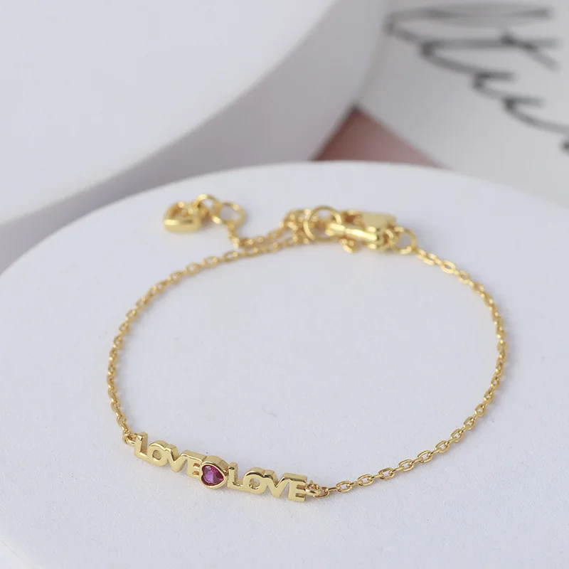 

Fine Jewelry High Quality 17+4.5cm Love Gold Bracelets For Women free shipping bangles for women