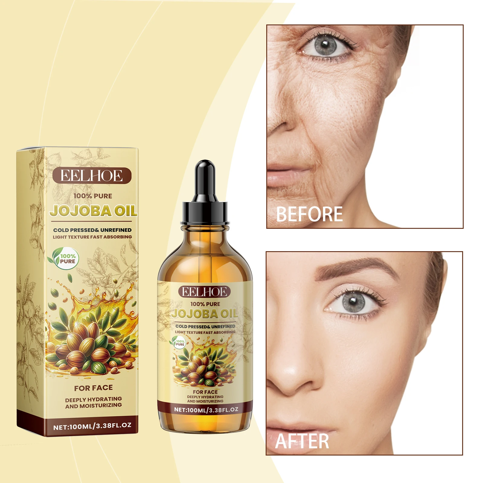 EELHOE Essence Anti-aging Anti-wrinkle Moisturizing Fading Fine Lines Fading Dark Spots Facial Brightening Moisturizing Essence