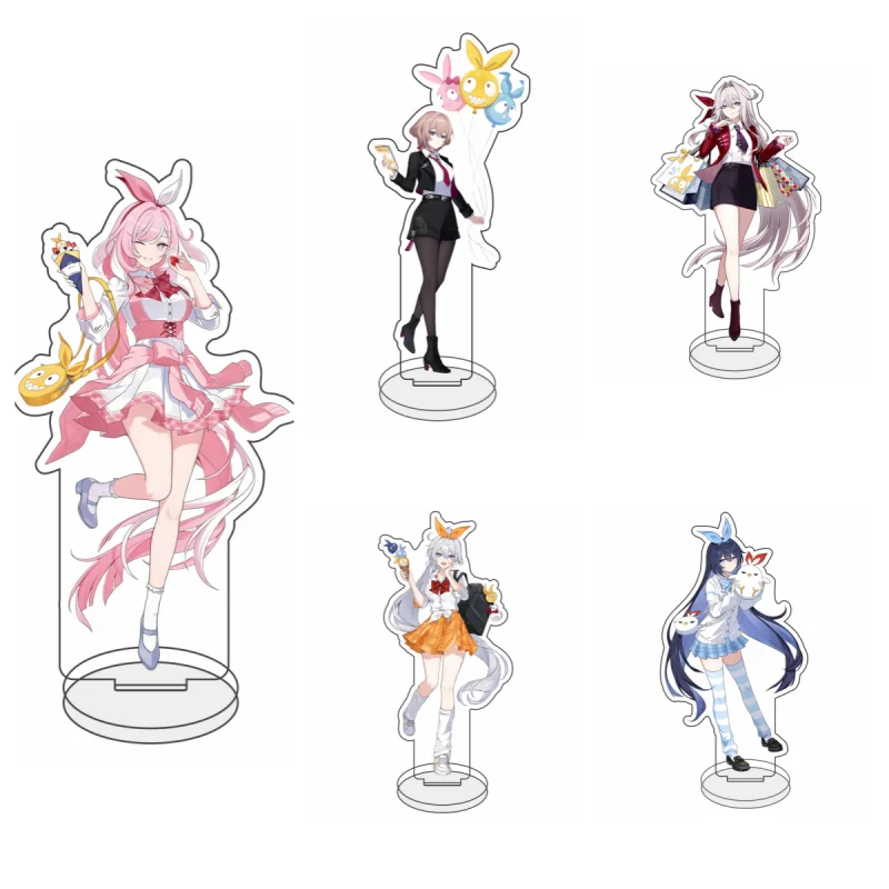 15cm Honkai Impact 3 Anime Elysia Raiden Mei Kiana Bronya Cosplay Acrylic Figure Stand Model  Desktop Ornaments keychain