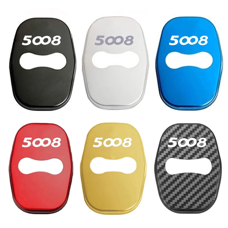 4pcs Metal Car Door Lock Decoration Stickers for Peugeot 5008 Badge Anti Rust Interior Protector Buckle Cover Auto Accessories - view 3