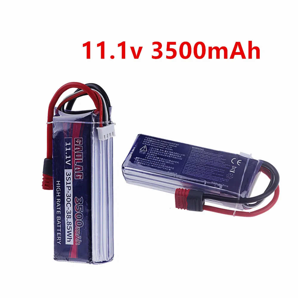 1/2PCS 3S LiPo Battery 11.1V 3500mAh with Deans Plug For RC Car Helicopter Drone Boat Airplane 30c Battery
