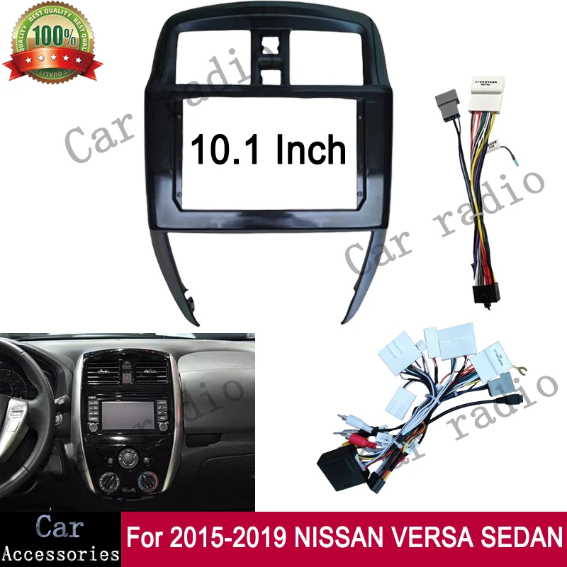 

10,1-дюймовый для Nissan Versa Sedan 2015-2019, рамка для автомобиля, Android, радио, стереоплеер, головное устройство, лицевая панель, крышка приборной панели, корпус