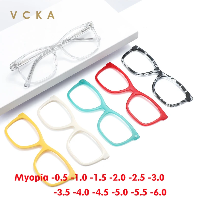

VCKA Sports Frame 6 in 1 Myopia Sunglasses Magnetic Clip Polarized 2025 NEW Men Women Optics Prescription Glasses -0.50 to -10